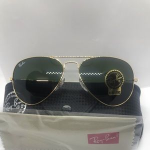 BNWT Rayban Aviator sunglass Gold G15 lenses 3025 Assorted sizes